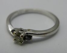 An 18 ct white gold,