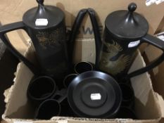 A Portmeirion pottery coffee set,