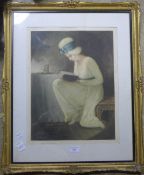 WILL HENDERSON After GEORGE ROMNEY, Lady Margaret Beauclerc as ''Serena'', mezzotint,