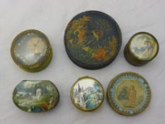 A small collection of 19th century and later snuff and patch boxes