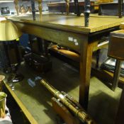 A 19th century mahogany side table (with later top)