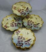 A Victorian florally decorated part dessert service