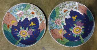 A pair of large Oriental plates
