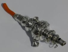 A silver rattle