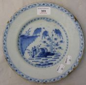 A 19th century Delft plate