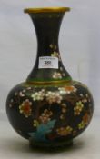 A floral patterned cloisonne vase