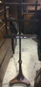 A William IV rosewood adjustable music stand