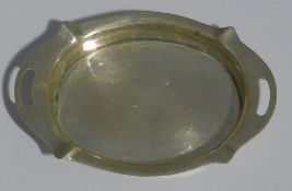 A miniature silver tray