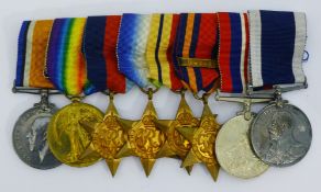 A group of medals comprising, British War medal, Victory medal, War medal 1939-1945, 1939-1945 Star,