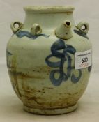 A Chinese provincial blue and white wine ewer