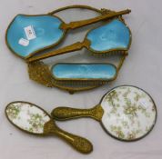 Two vintage dressing table sets