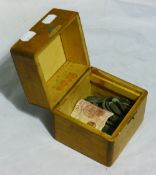 A box containing a quantity of Antique coins,