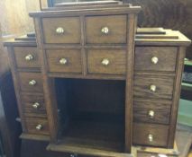 An oak smoker's cabinet