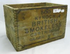 A vintage Kynoch cartridge box