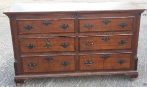 An 18th century oak mule chest