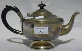 A silver teapot, Birmingham 1936,