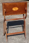 An Edwardian inlaid folding writing table