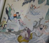 A large Chinese scroll depicting various deities, etc.