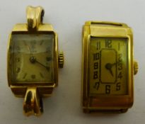 A 9 ct gold cased lady's Tudor wristwatch, together with another,