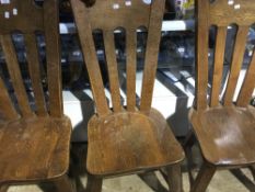 Three Dutch oak chairs