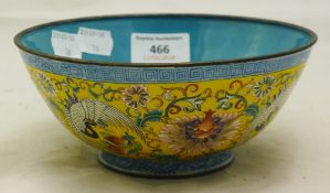 A Canton enamel bowl