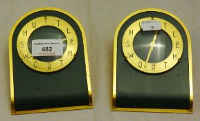 Two desk clocks each inscribed Shuttleworth