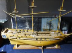 A scale model ship
