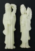 A pair of Chinese soapstone figures