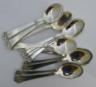 Twelve Norwegian silver plated teaspoons (341 grammes all in)