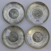Four Chinese coin set dishes