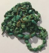 A quantity of natural turquoise jewellery,