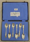 A set of six large mid 19th century Kings pattern teaspoons by George Adams and John Walton