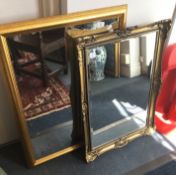 Two gilt framed mirrors