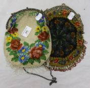 Two vintage bead work evening bags