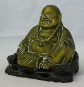 A Chinese brass Buddha,