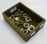 A box of 19th century steel die stamps