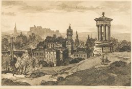 LEONARD RUSSELL SQUIRRELL (1893-1979) British (AR) Edinburgh from Carlton Hill Limited edition dry