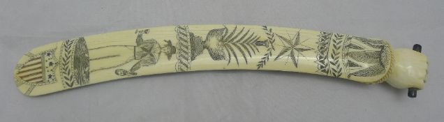 A 19th century marine ivory letter opener - WITHDRAWN