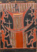 ABORIGINAL SCHOOL (Groote Eylandt) 20th century Bark Painting Unsigned,