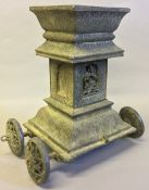 An antique Indian patinated bronze censer Of three tiered temple form,