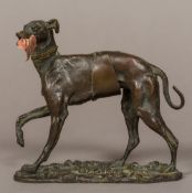 MAISON ALPHONSE GIROUX (circa 1870) French Patinated bronze animalier desk weight Formed as a