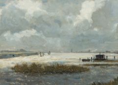 CAMPBELL ARCHIBALD MELLON (1876-1955) British (AR) Breydon Water Oil on board Old label to verso 29