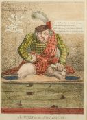 JAMES GILLRAY (1756-1815) British Sawney in the Bog-House Hand coloured etching Published 4th June