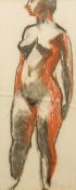 ZDZISLAW RUSZKOWSKI (1907-1991) Polish (AR) Life Study Sanguine and charcoal Signed 22.