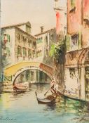 EDWARD WESSON (1910-1983) British (AR) Venice Watercolour Signed 26 x 35 cm,