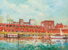 HOWARD BROWN (20th century) British Ramsgate Oil on board Signed 59.5 x 44.