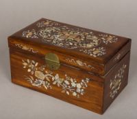 A 19th century Chinese mother-of-pearl inlaid box,