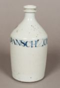 A 19th century Japanese JAPAN SCHZOYA pottery bottle Made for the export of Japanese soya sauce to