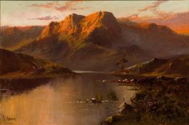 MAURICE (19th/20th century) British Cader Idris, North Wales Oil on canvas Signed 60 x 39.