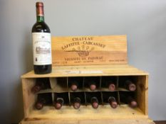 Chateau Laffitte-Carcasset Saint-Estephe 1983 Twelve bottles, in old wooden case.